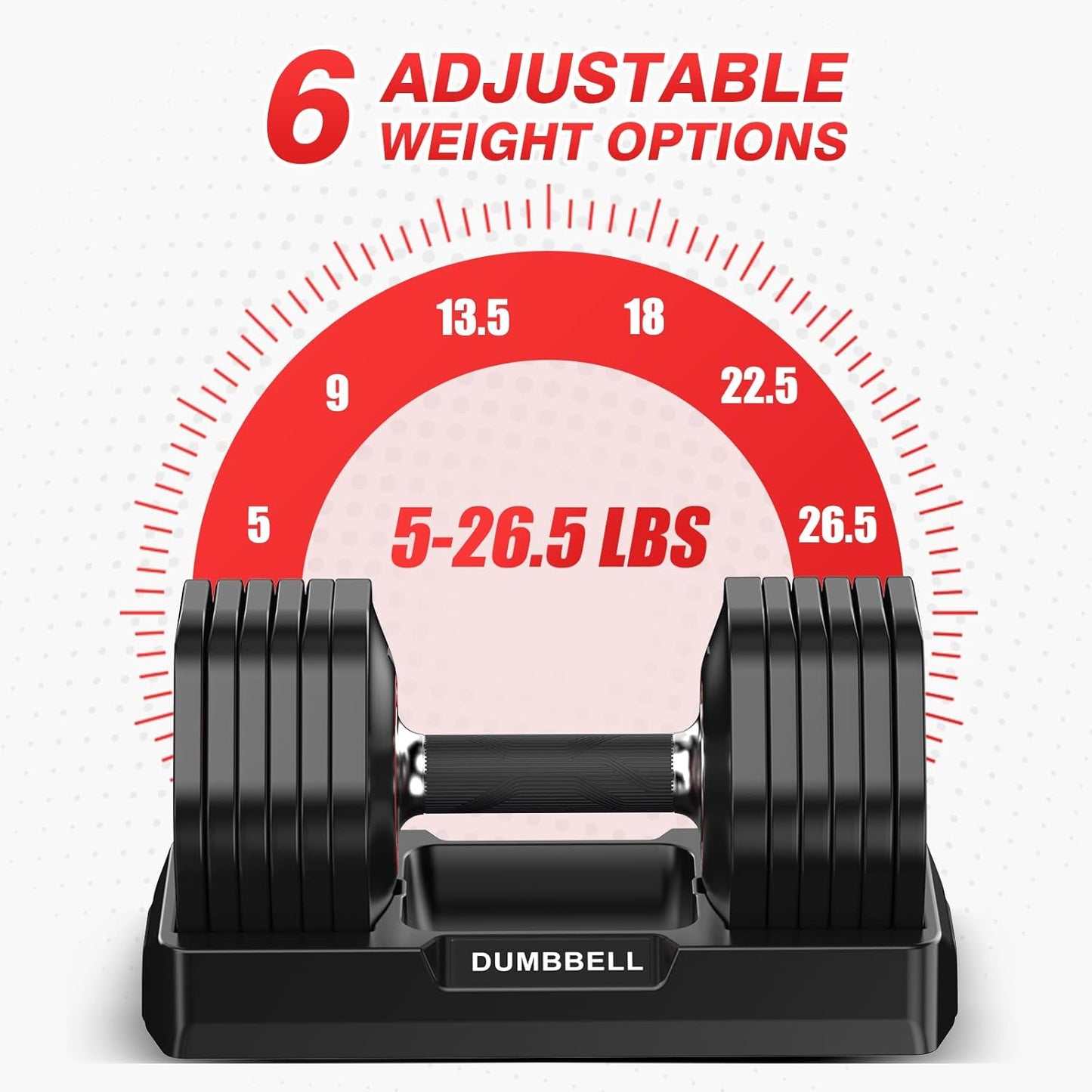 Adjustable Dumbbells Set All in One Free Weights Set for Home Gym | 25/26.5/52.5/55/85lbs Weights Dumbbells Set, 1 Sec Adjust Weights with Anti-Slip Handle for Home Fitness