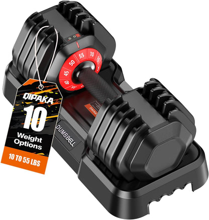 Adjustable Dumbbells Set All in One Free Weights Set for Home Gym | 25/26.5/52.5/55/85lbs Weights Dumbbells Set, 1 Sec Adjust Weights with Anti-Slip Handle for Home Fitness