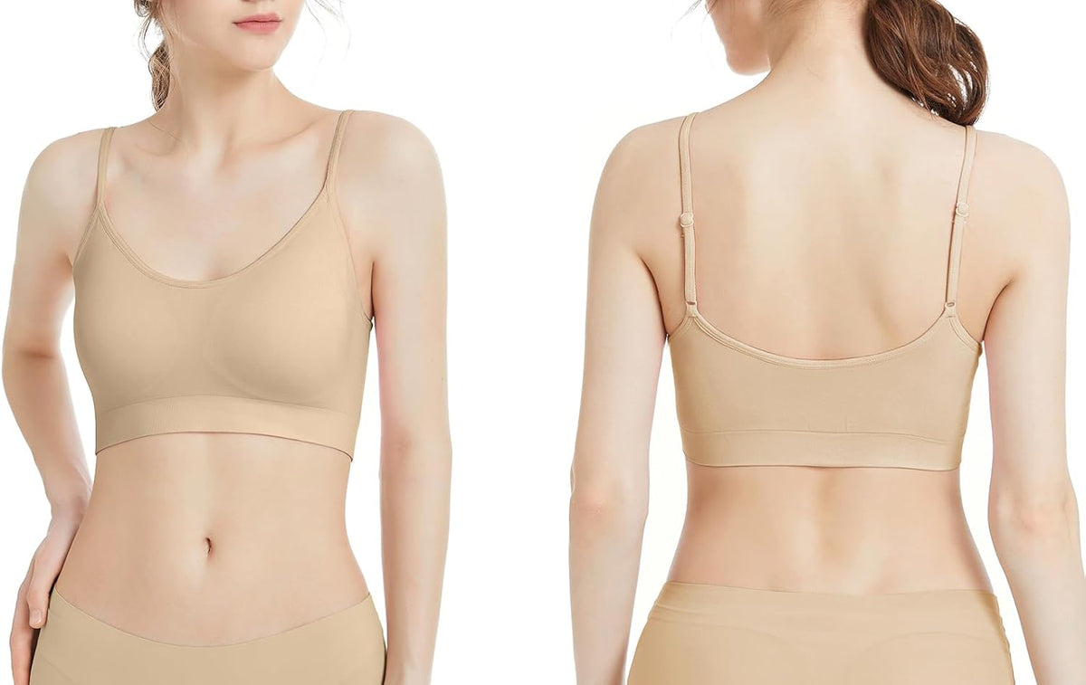 Padded Bralette for Women Straps Sleep Bras Seamless Yoga Sport Bras