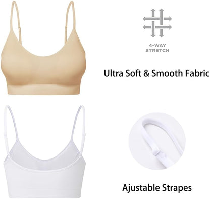 Padded Bralette for Women Straps Sleep Bras Seamless Yoga Sport Bras