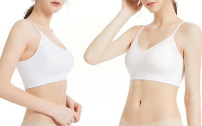 Padded Bralette for Women Straps Sleep Bras Seamless Yoga Sport Bras