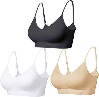 Padded Bralette for Women Straps Sleep Bras Seamless Yoga Sport Bras