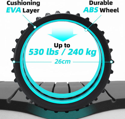 Back Roller for Back Pain Reliefn & Stretching, Deep Tissue Massage Roller Supports Up to 530 lbs / 240 kg, 5.5''-7.5'' Curved Foam Roller for Home Physical Stretching (Blue, Medium)
