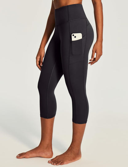 Capri Leggings for Women High Waisted Yoga Pants with Pockets for Women Tummy Control Workout Leggings Yoga Capris