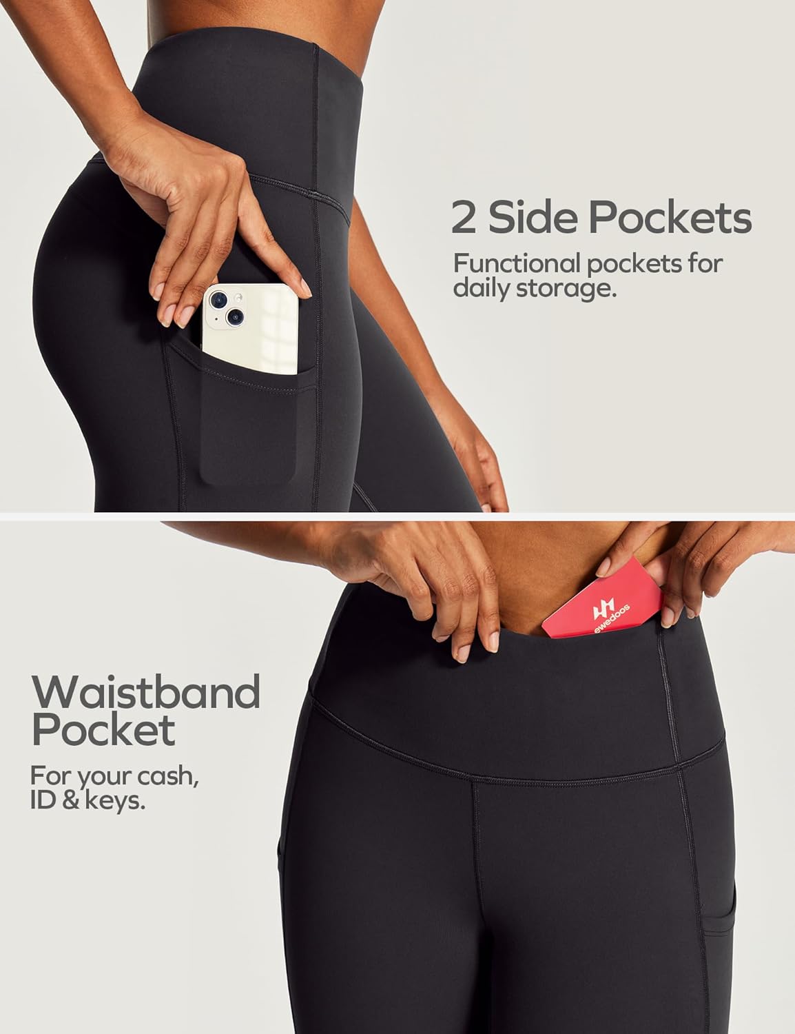 Capri Leggings for Women High Waisted Yoga Pants with Pockets for Women Tummy Control Workout Leggings Yoga Capris