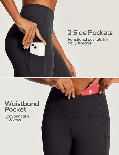 Capri Leggings for Women High Waisted Yoga Pants with Pockets for Women Tummy Control Workout Leggings Yoga Capris