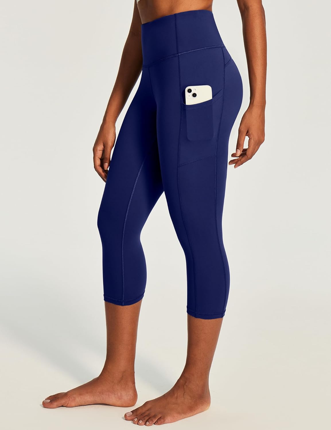 Capri Leggings for Women High Waisted Yoga Pants with Pockets for Women Tummy Control Workout Leggings Yoga Capris