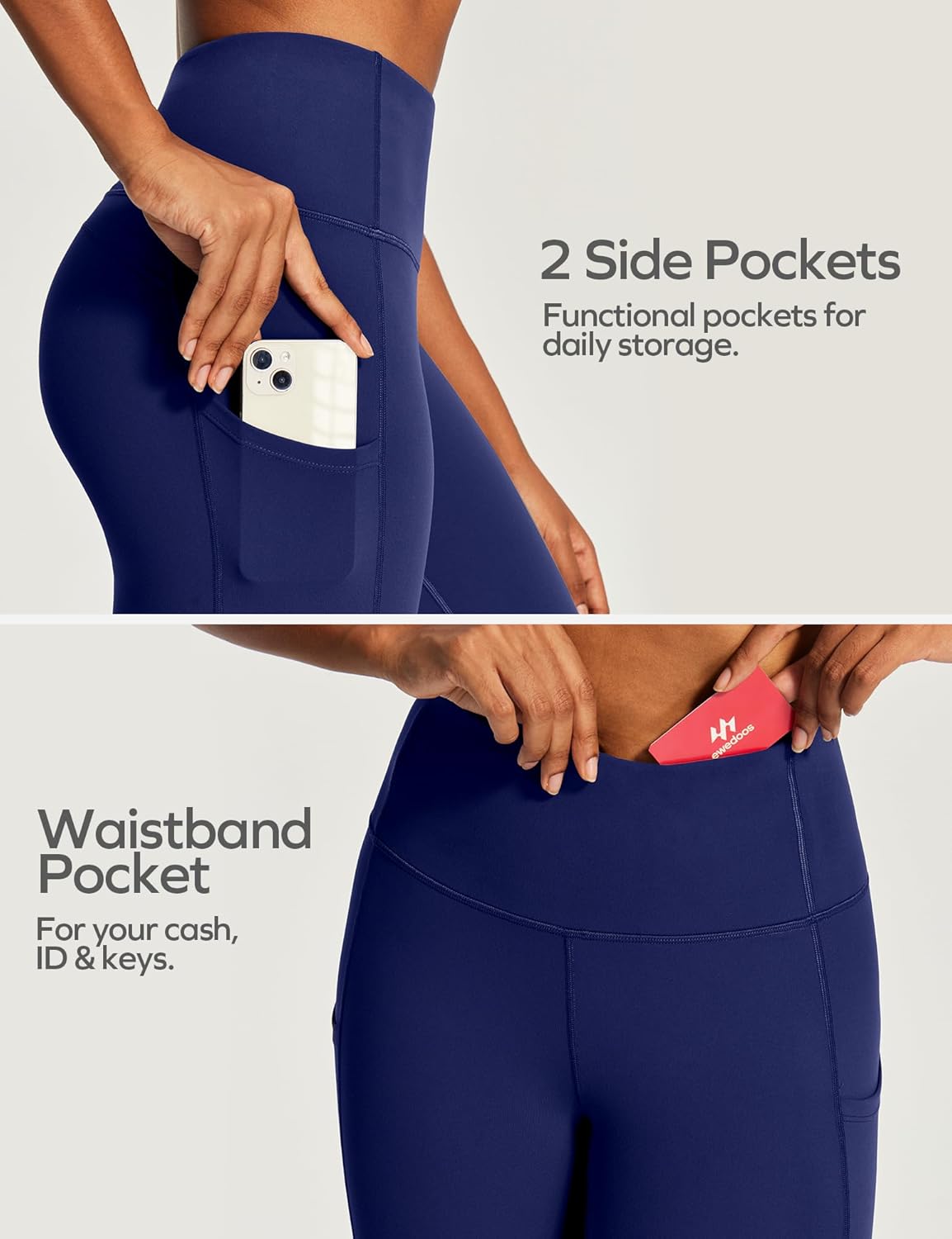 Capri Leggings for Women High Waisted Yoga Pants with Pockets for Women Tummy Control Workout Leggings Yoga Capris