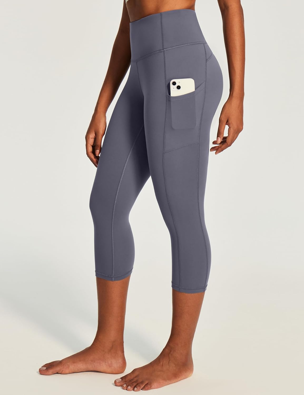 Capri Leggings for Women High Waisted Yoga Pants with Pockets for Women Tummy Control Workout Leggings Yoga Capris
