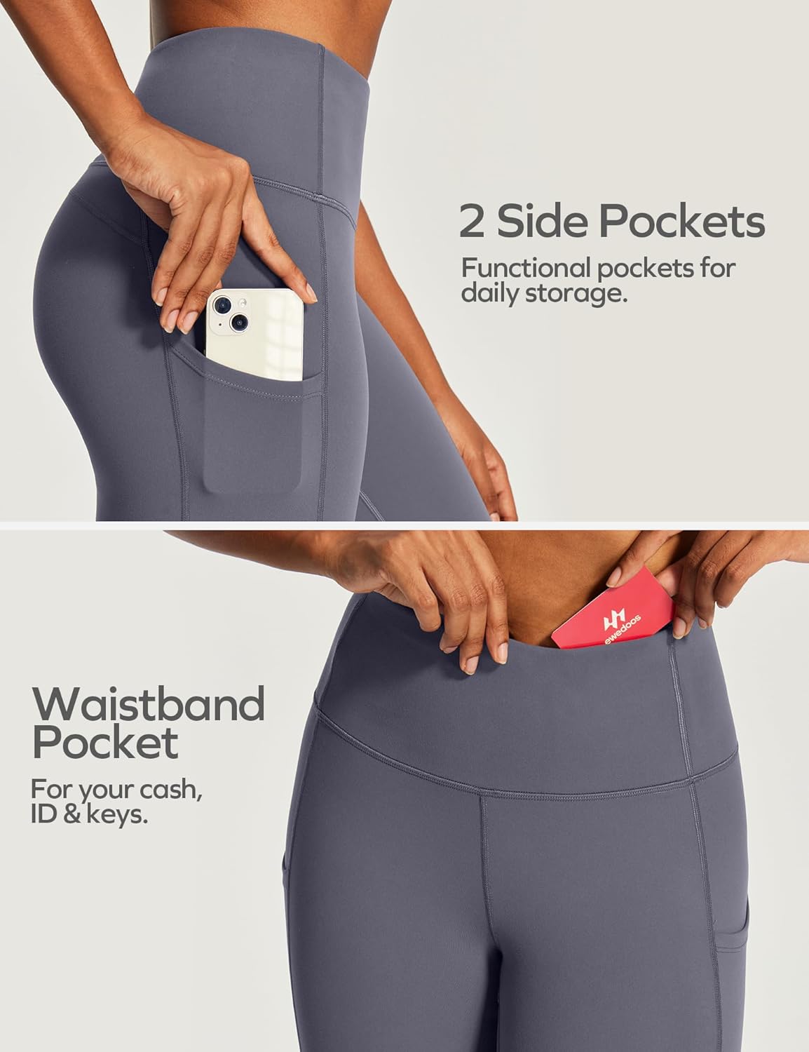 Capri Leggings for Women High Waisted Yoga Pants with Pockets for Women Tummy Control Workout Leggings Yoga Capris