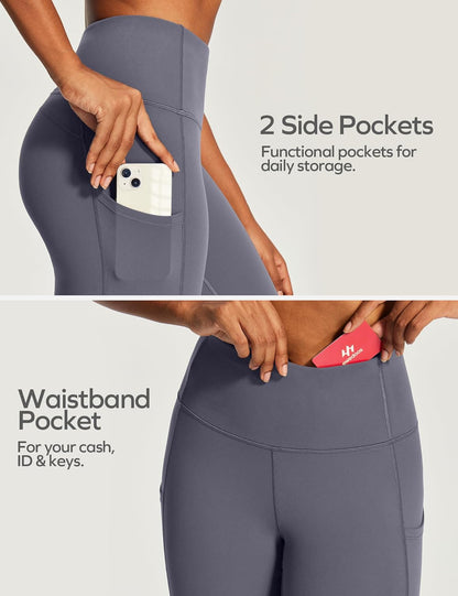 Capri Leggings for Women High Waisted Yoga Pants with Pockets for Women Tummy Control Workout Leggings Yoga Capris