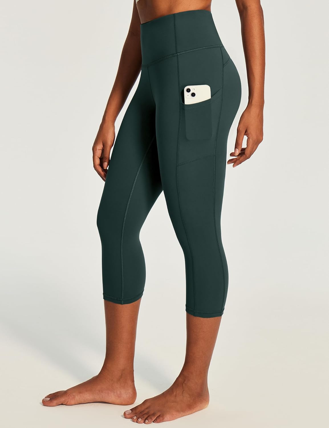 Capri Leggings for Women High Waisted Yoga Pants with Pockets for Women Tummy Control Workout Leggings Yoga Capris