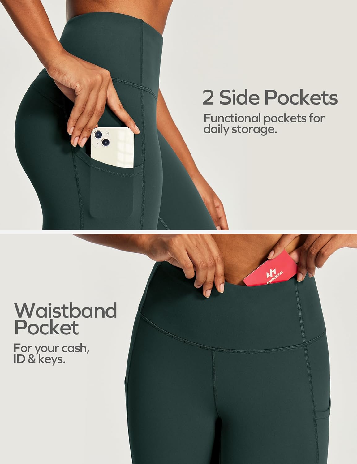 Capri Leggings for Women High Waisted Yoga Pants with Pockets for Women Tummy Control Workout Leggings Yoga Capris
