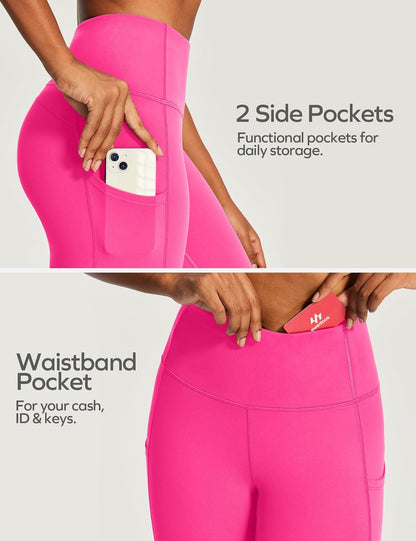 Capri Leggings for Women High Waisted Yoga Pants with Pockets for Women Tummy Control Workout Leggings Yoga Capris