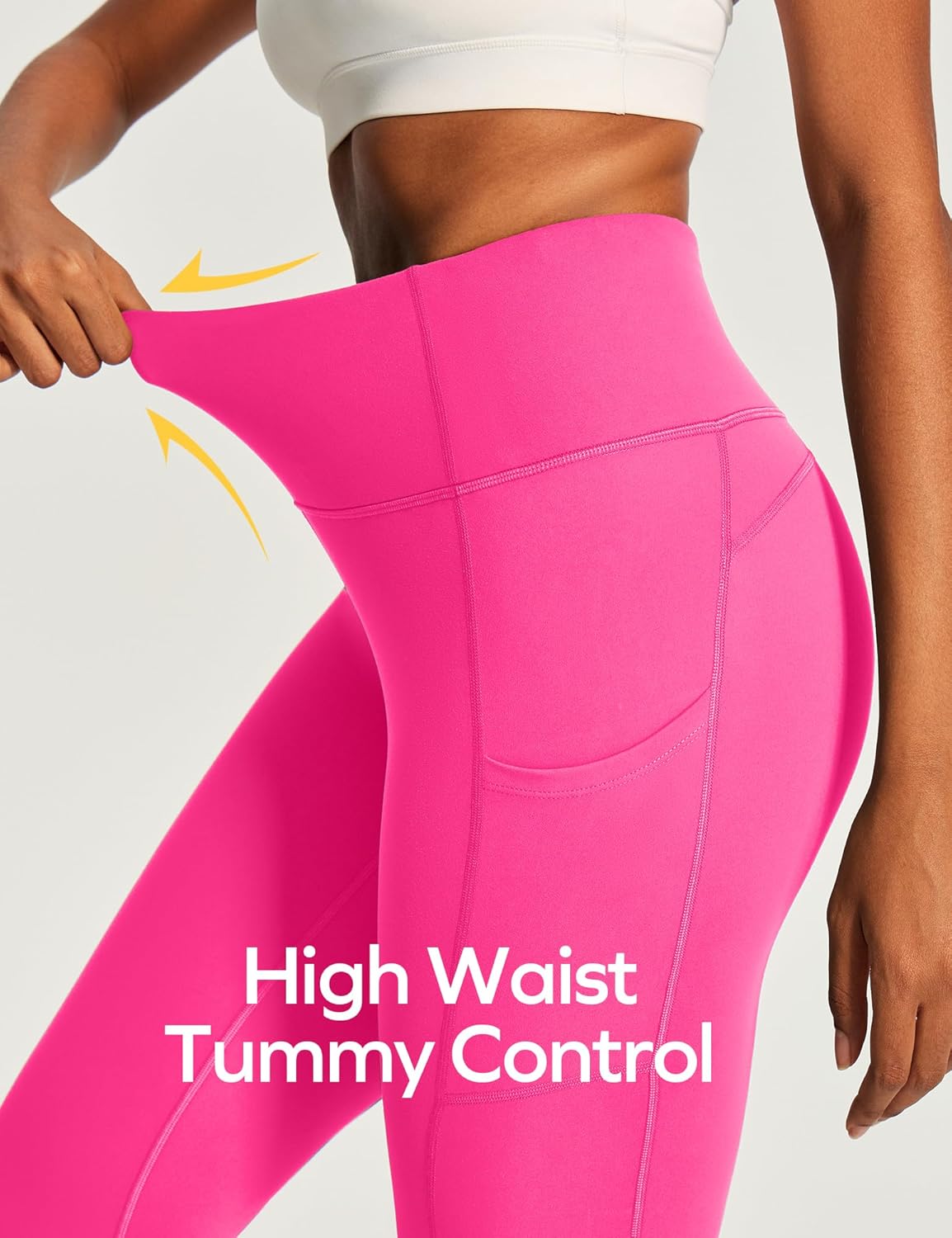 Capri Leggings for Women High Waisted Yoga Pants with Pockets for Women Tummy Control Workout Leggings Yoga Capris