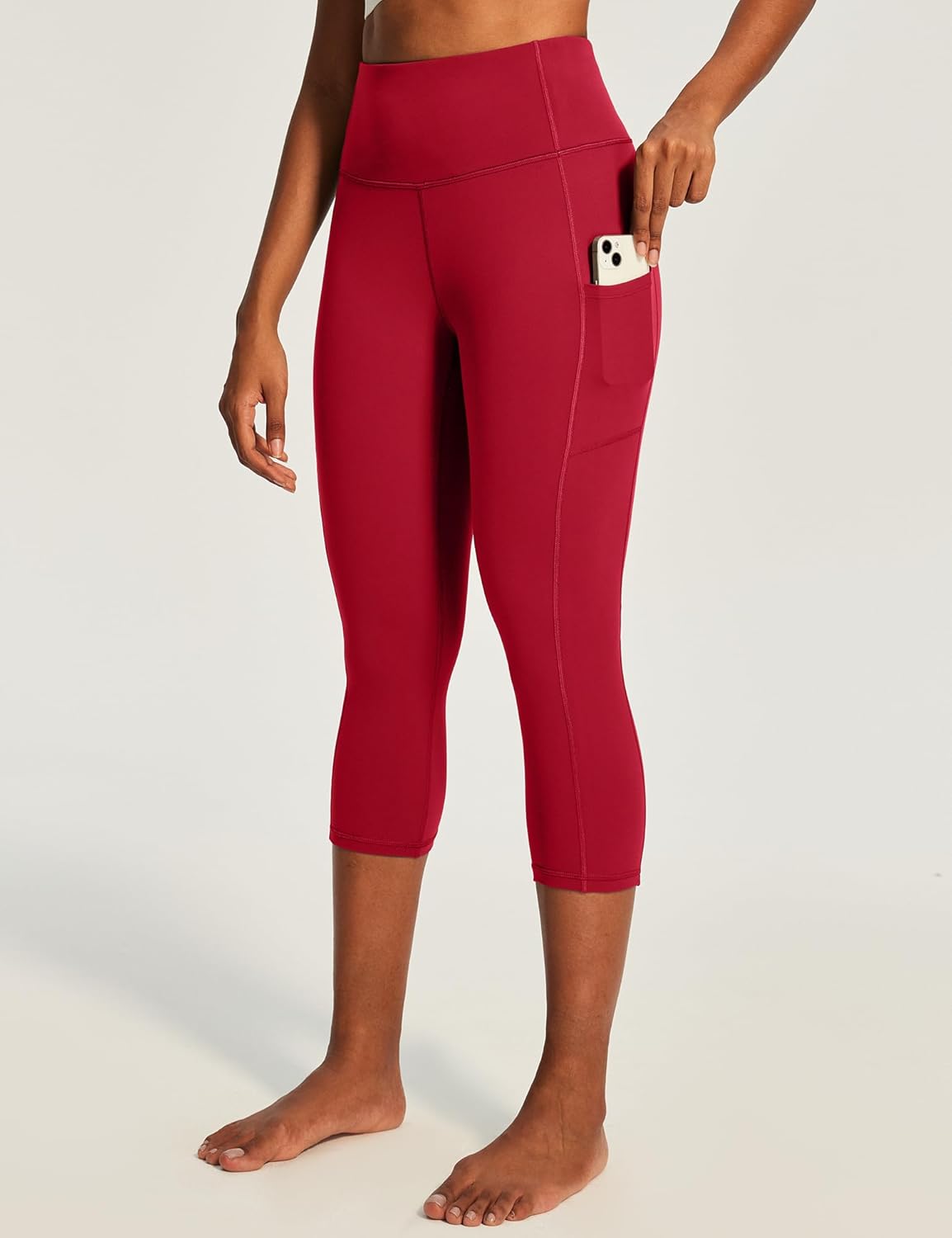 Capri Leggings for Women High Waisted Yoga Pants with Pockets for Women Tummy Control Workout Leggings Yoga Capris