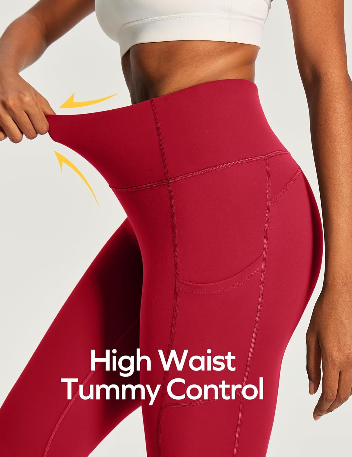 Capri Leggings for Women High Waisted Yoga Pants with Pockets for Women Tummy Control Workout Leggings Yoga Capris