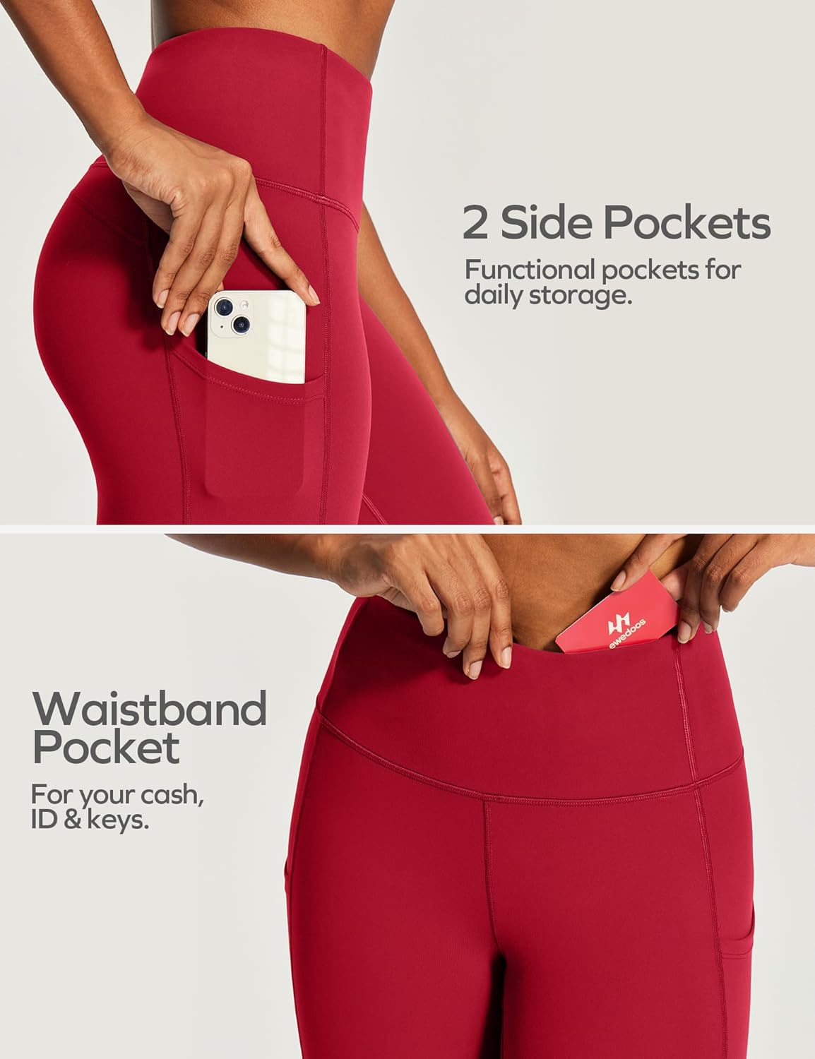 Capri Leggings for Women High Waisted Yoga Pants with Pockets for Women Tummy Control Workout Leggings Yoga Capris