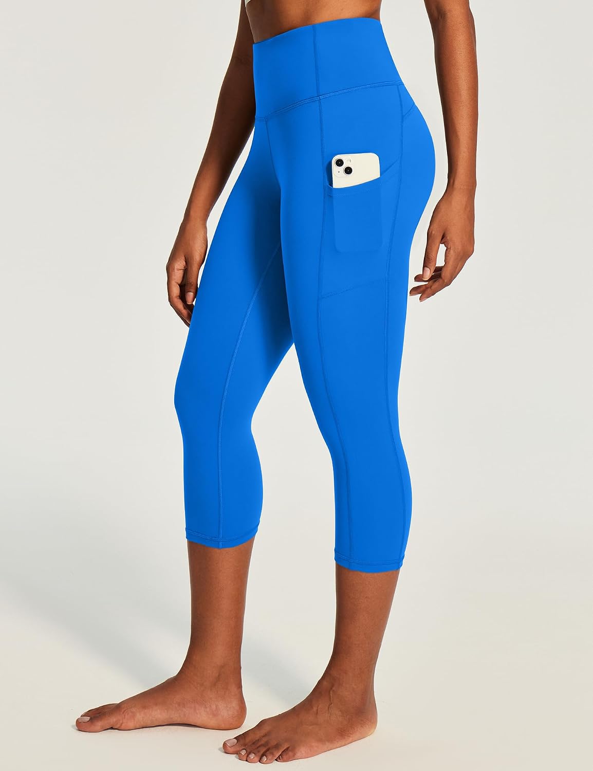 Capri Leggings for Women High Waisted Yoga Pants with Pockets for Women Tummy Control Workout Leggings Yoga Capris