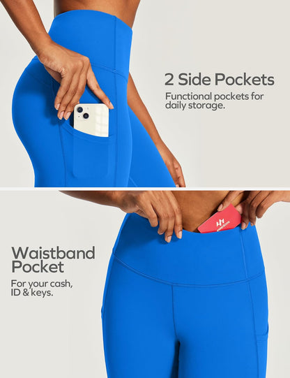 Capri Leggings for Women High Waisted Yoga Pants with Pockets for Women Tummy Control Workout Leggings Yoga Capris