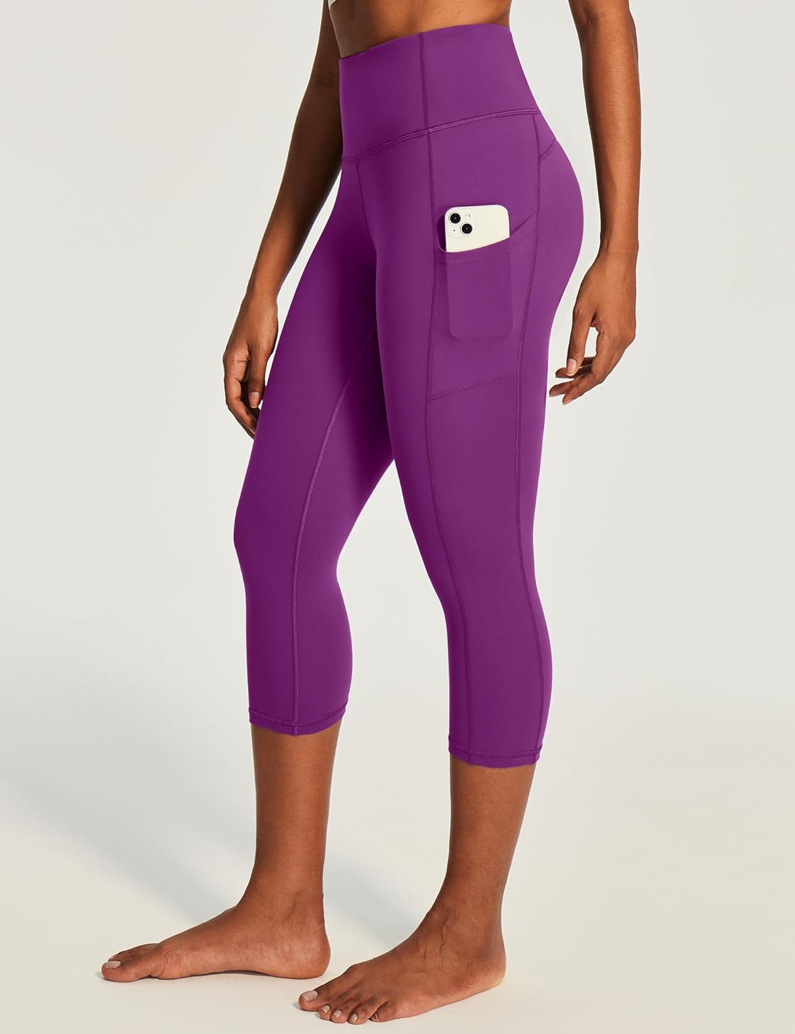 Capri Leggings for Women High Waisted Yoga Pants with Pockets for Women Tummy Control Workout Leggings Yoga Capris