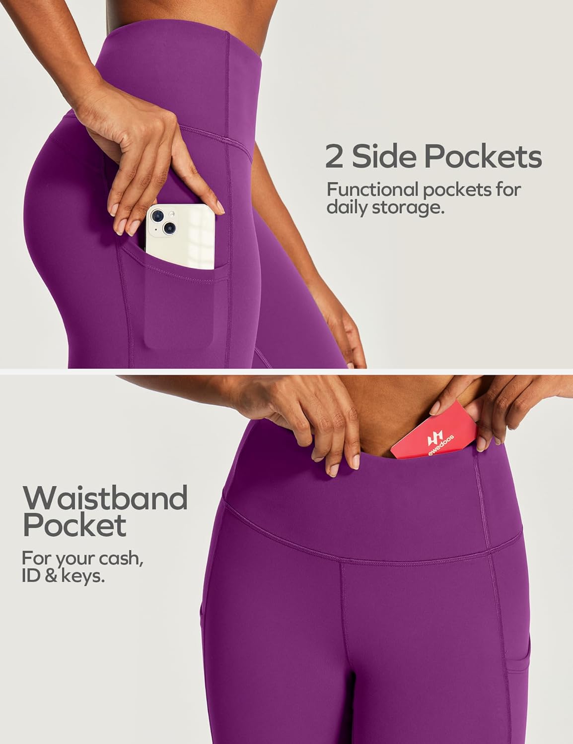 Capri Leggings for Women High Waisted Yoga Pants with Pockets for Women Tummy Control Workout Leggings Yoga Capris