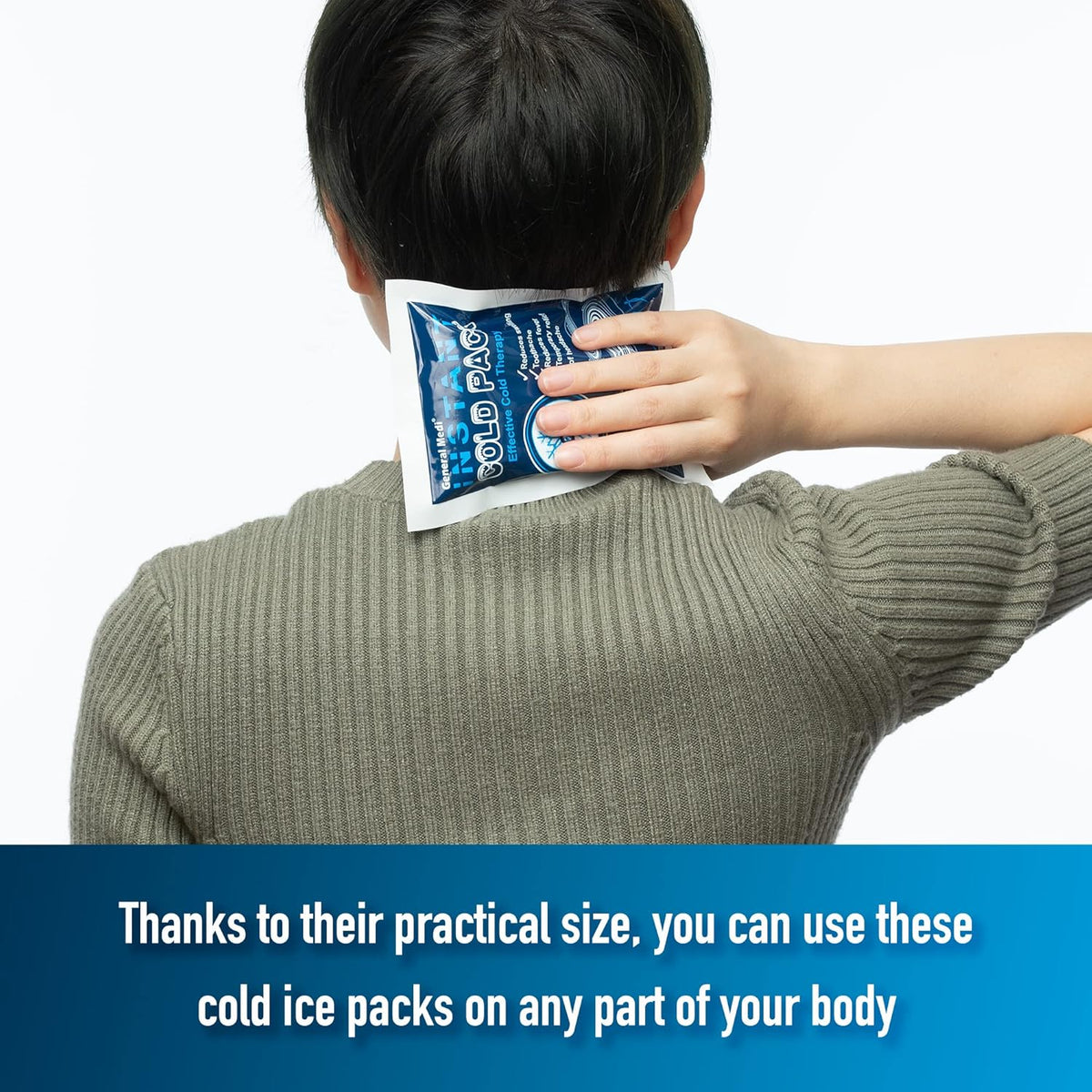 Instant Ice Cold Pack (4”x 5.5”) – 25 Packs Disposable Cold Therapy Ice Packs for Pain Relief, Swelling, Inflammation, Sprains, Toothache – for Athletes & Outdoor Activities