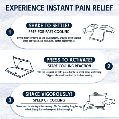 Instant Ice Cold Pack (4”x 5.5”) – 25 Packs Disposable Cold Therapy Ice Packs for Pain Relief, Swelling, Inflammation, Sprains, Toothache – for Athletes & Outdoor Activities