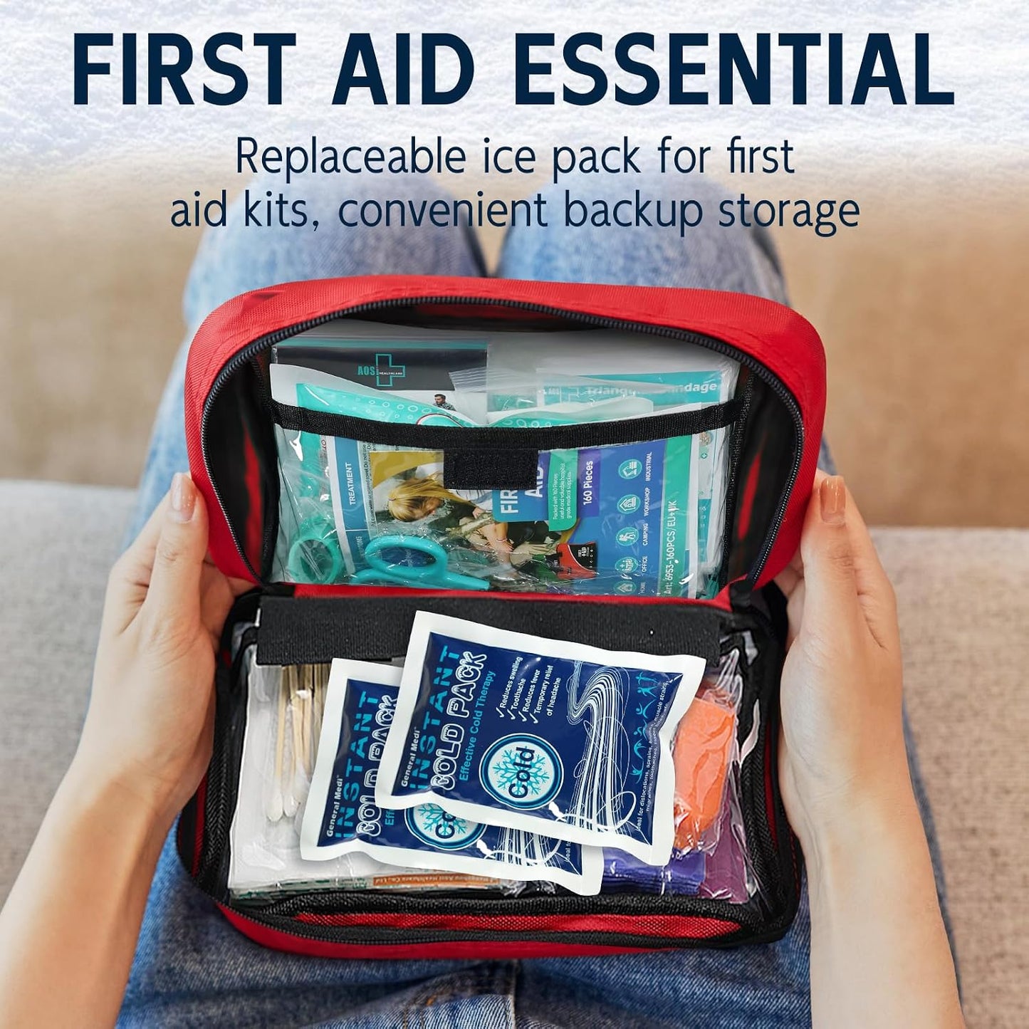 Instant Ice Cold Pack (4”x 5.5”) – 25 Packs Disposable Cold Therapy Ice Packs for Pain Relief, Swelling, Inflammation, Sprains, Toothache – for Athletes & Outdoor Activities
