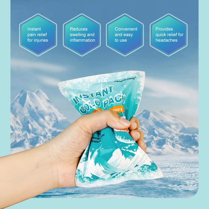 Instant Ice Cold Pack (4”x 5.5”) – 25 Packs Disposable Cold Therapy Ice Packs for Pain Relief, Swelling, Inflammation, Sprains, Toothache – for Athletes & Outdoor Activities