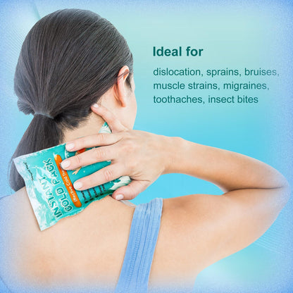 Instant Ice Cold Pack (4”x 5.5”) – 25 Packs Disposable Cold Therapy Ice Packs for Pain Relief, Swelling, Inflammation, Sprains, Toothache – for Athletes & Outdoor Activities