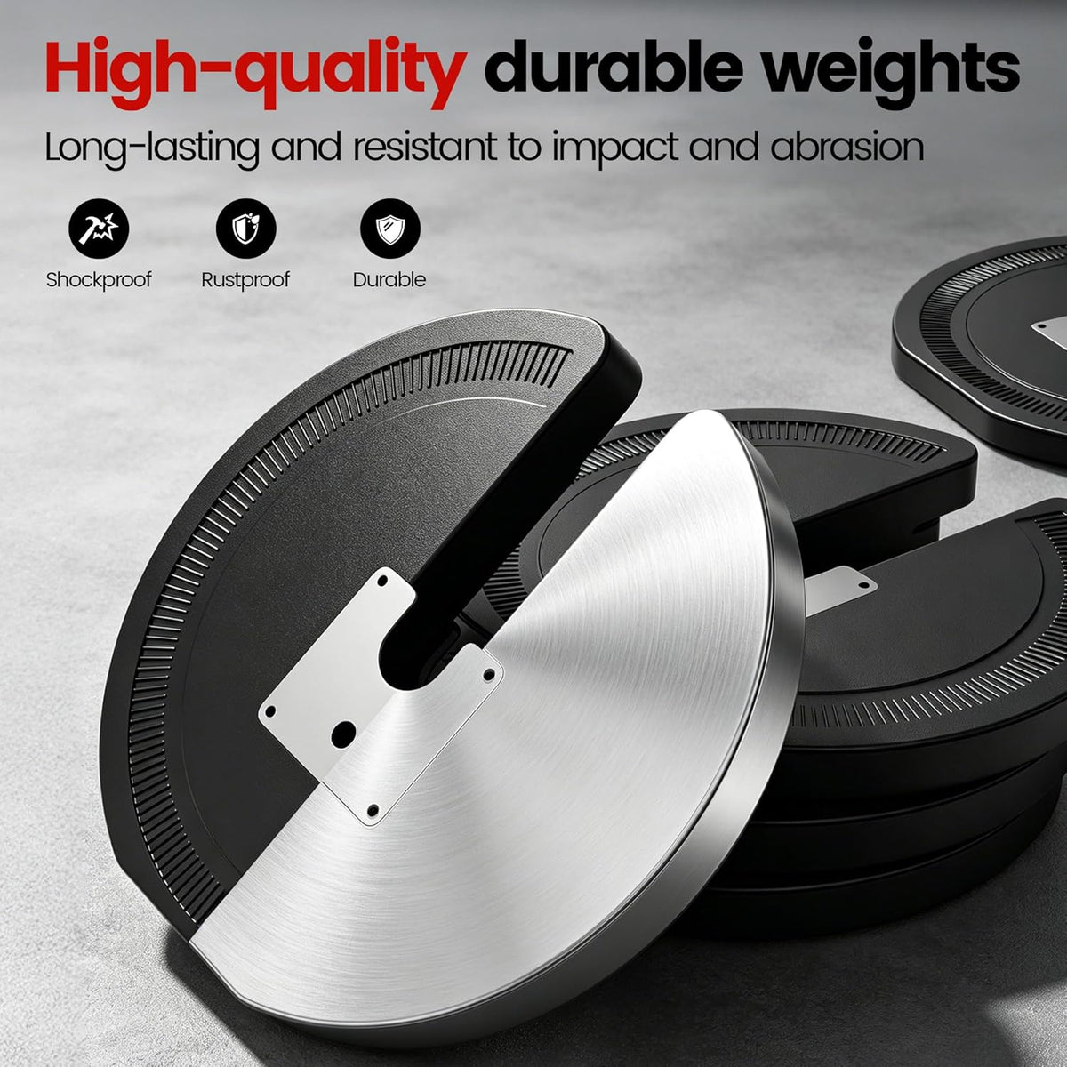 Yagud Adjustable Dumbbell Set, 52.5/90 lbs Weights Dumbbells, 1 Hand Rotation, Safety Lock System, Anti-Slip Textured Handle, Space-Saving Dumbbell Set for Full-Body Home Gym