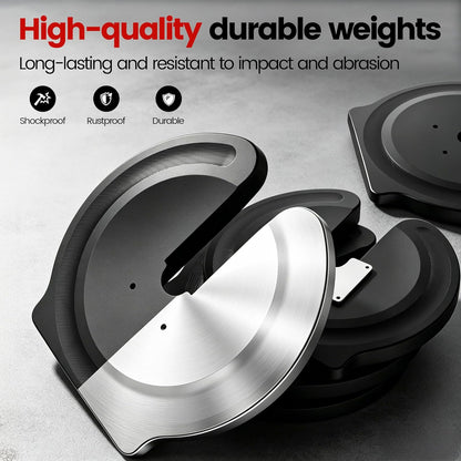 Yagud Adjustable Dumbbell Set, 52.5/90 lbs Weights Dumbbells, 1 Hand Rotation, Safety Lock System, Anti-Slip Textured Handle, Space-Saving Dumbbell Set for Full-Body Home Gym