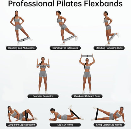 Renoj Resistance Bands for Working Out: 3-Set Professional Exercise Bands for Pilates, Yoga, Home Gym, Booty, Leg Training | Heavy/Medium/Light Fabric Loops for Women Men
