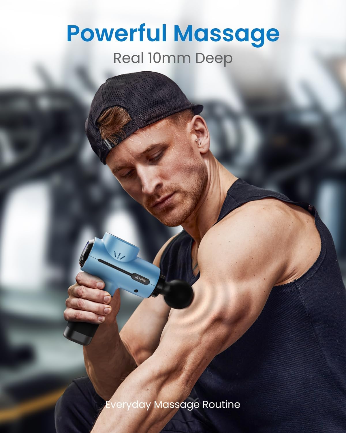 Active+ Massage Gun, App-Controlled Guided Courses, Bluetooth
