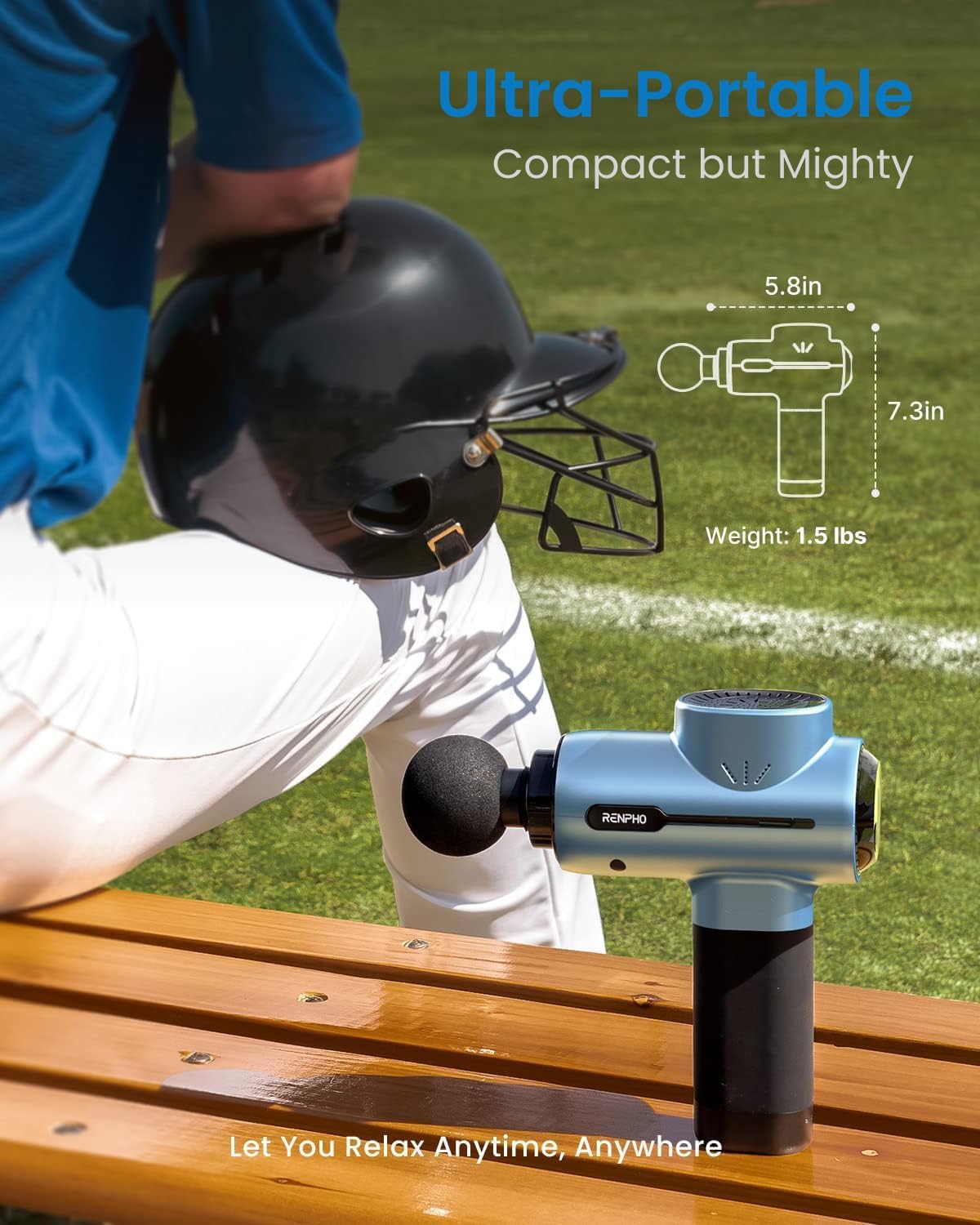 Active+ Massage Gun, App-Controlled Guided Courses, Bluetooth