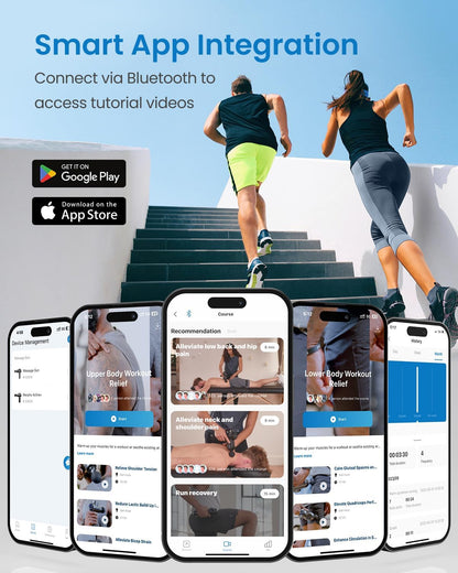 Active+ Massage Gun, App-Controlled Guided Courses, Bluetooth