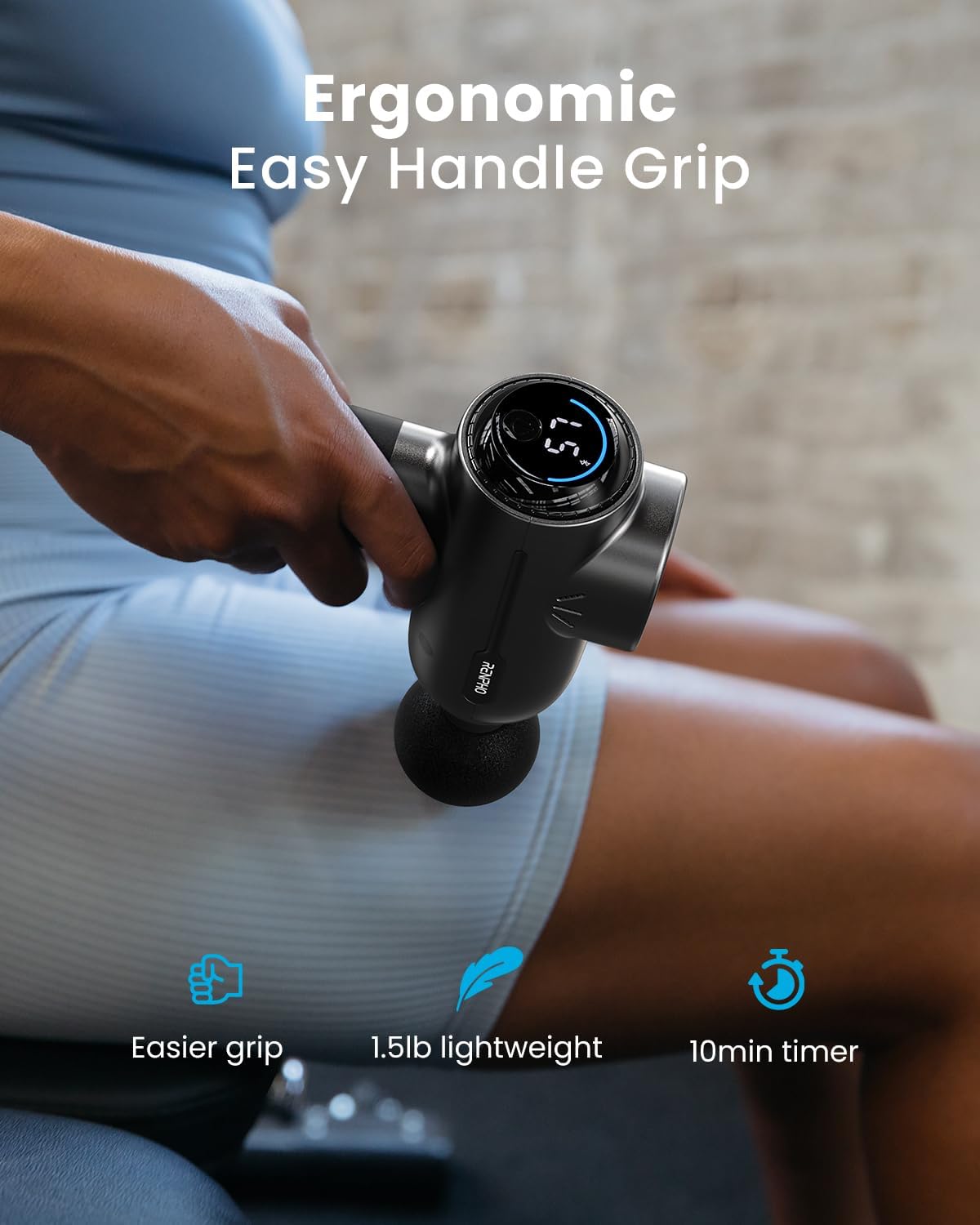 Active+ Massage Gun, App-Controlled Guided Courses, Bluetooth