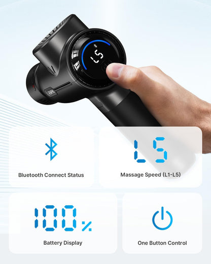 Active+ Massage Gun, App-Controlled Guided Courses, Bluetooth