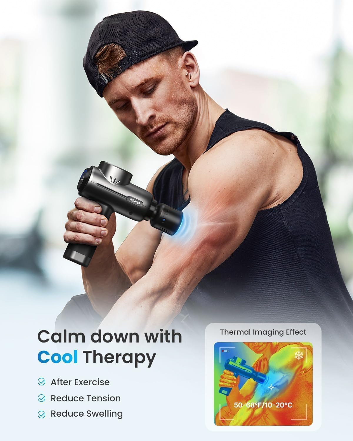 Active+ Massage Gun, App-Controlled Guided Courses, Bluetooth