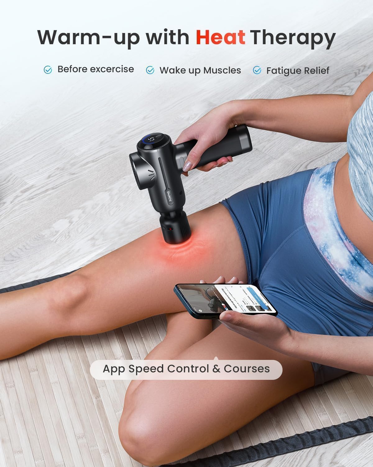Active+ Massage Gun, App-Controlled Guided Courses, Bluetooth