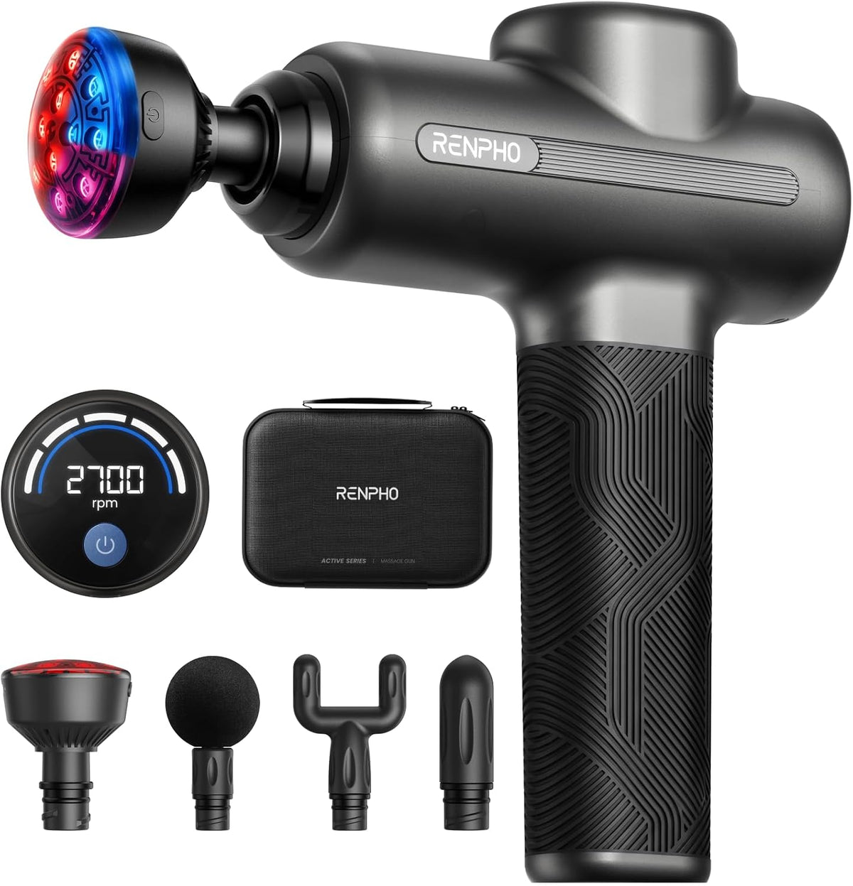 Active+ Massage Gun, App-Controlled Guided Courses, Bluetooth