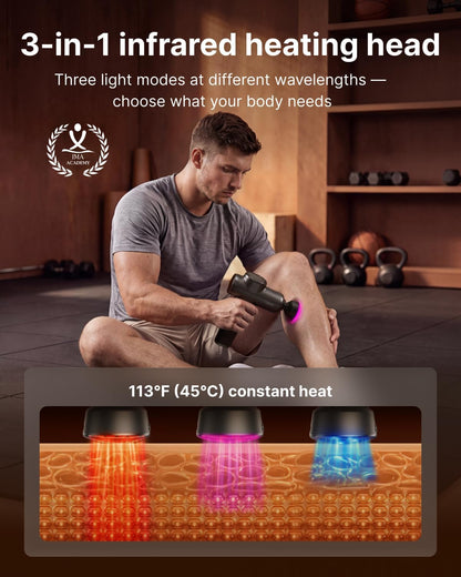 Active+ Massage Gun, App-Controlled Guided Courses, Bluetooth