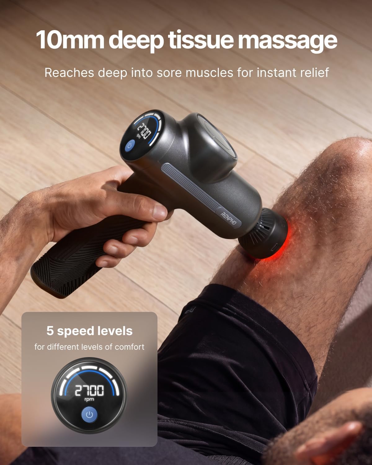 Active+ Massage Gun, App-Controlled Guided Courses, Bluetooth