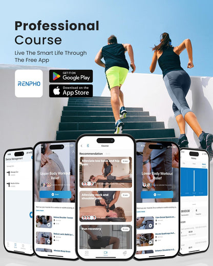 Active+ Massage Gun, App-Controlled Guided Courses, Bluetooth
