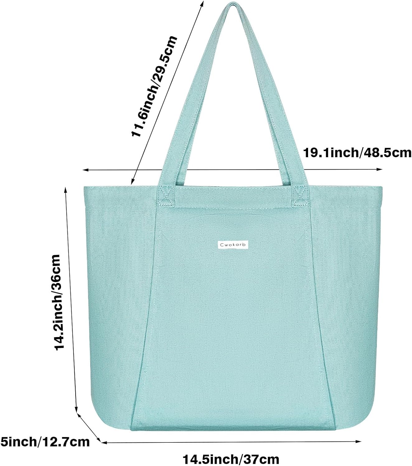 Yoga Mat Bag for Women, Pure Cotton Canvas Yoga Tote with Wet/Dry Pocket, Bottle Holder & Inner Zipper Pocket, Yoga Mat Carrier Bag for Pilates, Gym, Travel, Beach