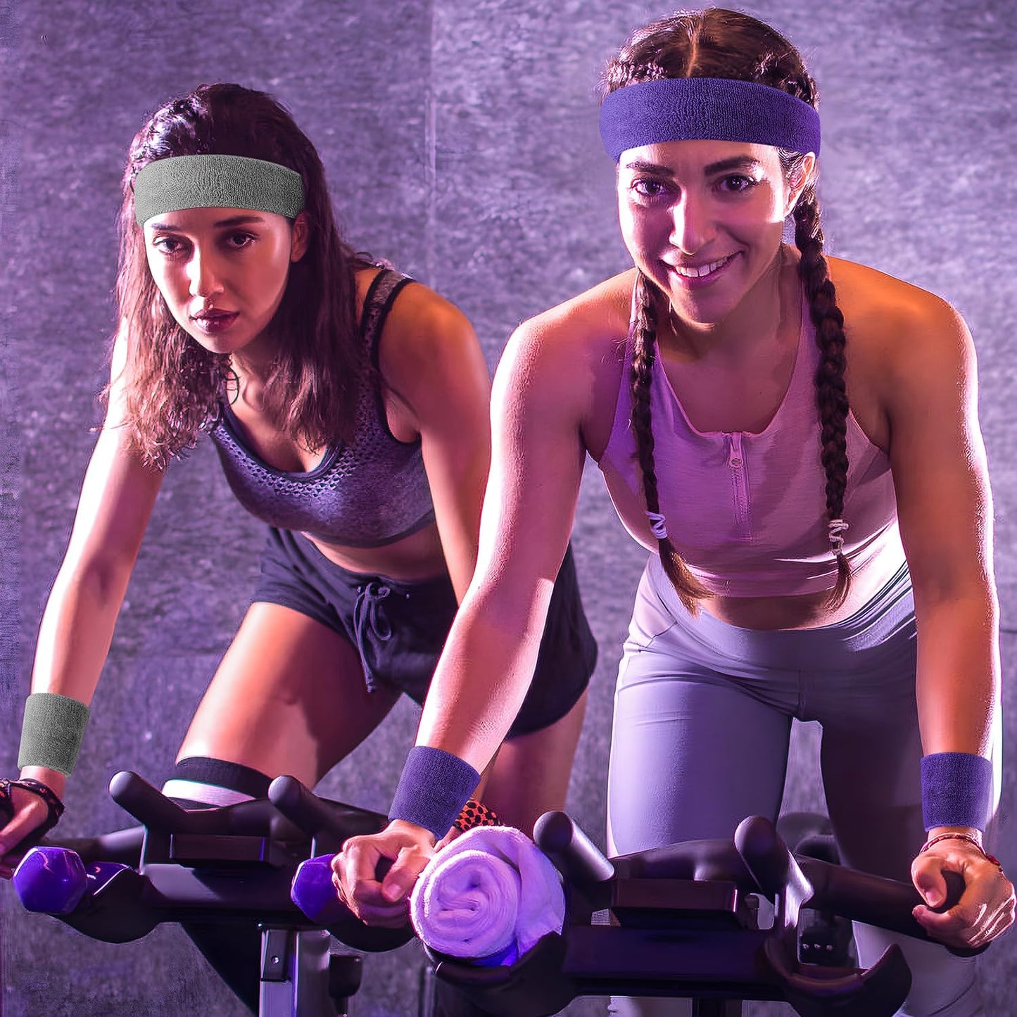Sweatbands Sports Headband for Men & Women - Moisture Wicking Athletic Cotton Terry Cloth Sweatband for Tennis, Basketball, Running, Gym, Working Out