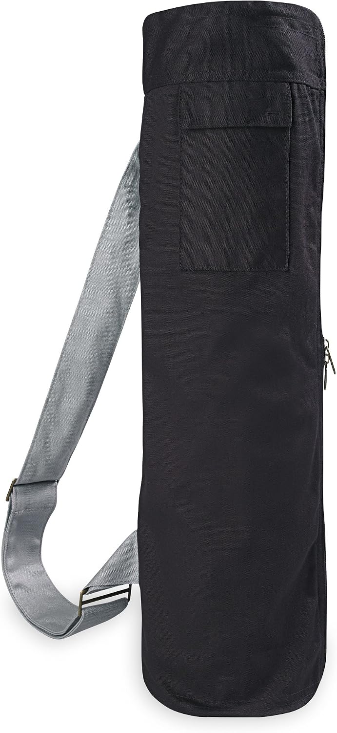 Cargo Yoga Mat Bag, Full-Zipper Yoga Mat Carrier with Adjustable Strap, Front & Exterior Phone Pocket with Earbuds Slit, Stylish & Functional Fitness Mat Holder for Women & Men