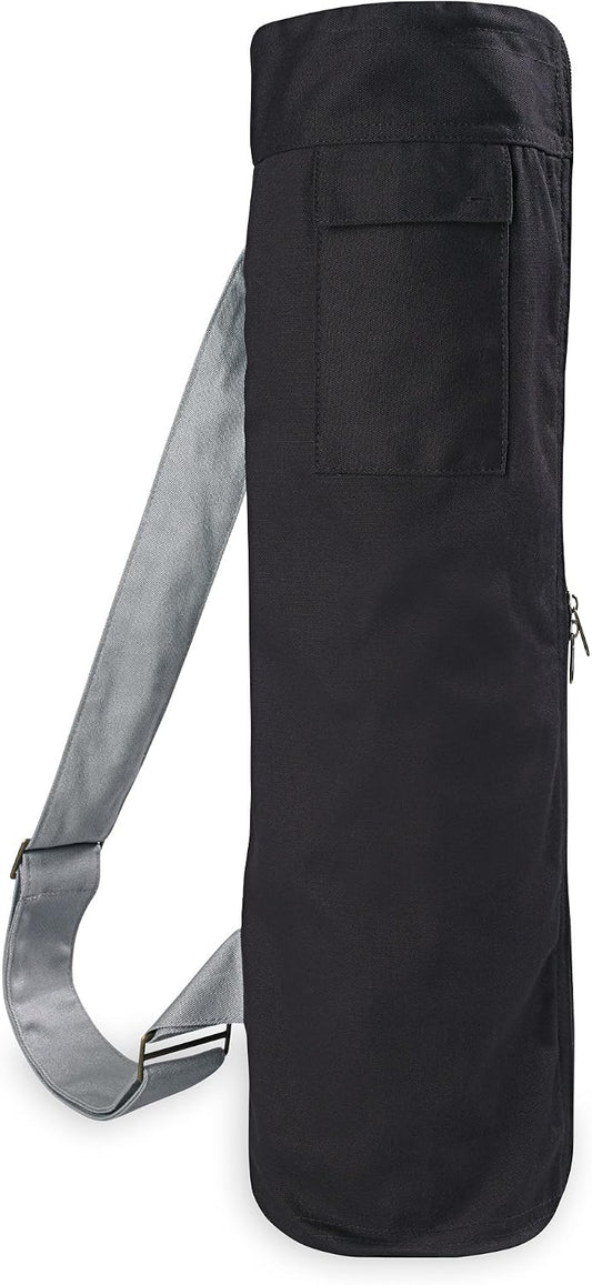 Cargo Yoga Mat Bag, Full-Zipper Yoga Mat Carrier with Adjustable Strap, Front & Exterior Phone Pocket with Earbuds Slit, Stylish & Functional Fitness Mat Holder for Women & Men