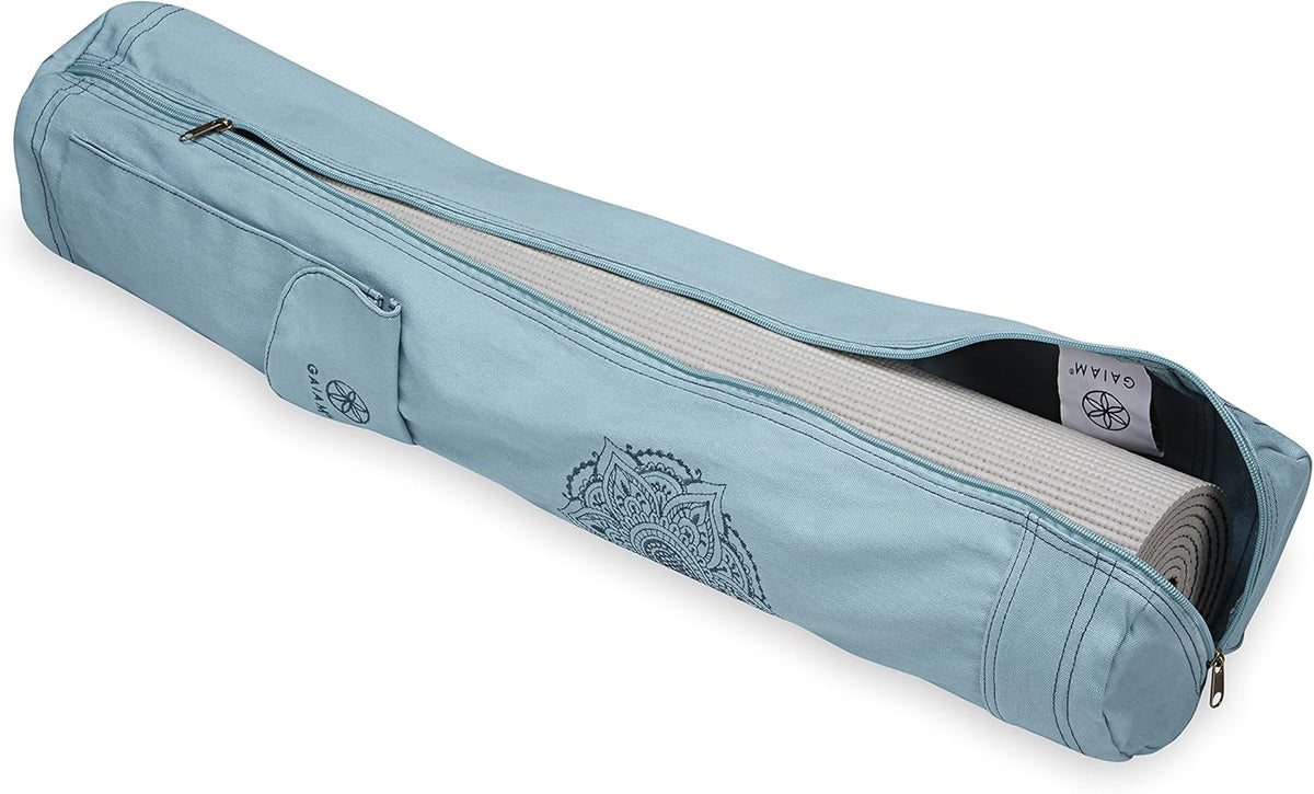 Cargo Yoga Mat Bag, Full-Zipper Yoga Mat Carrier with Adjustable Strap, Front & Exterior Phone Pocket with Earbuds Slit, Stylish & Functional Fitness Mat Holder for Women & Men